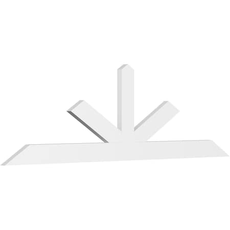Ekena Millwork Saratoga Architectural Grade PVC Gable Bracket, 108"W x 31 1/2"H x 2"D x 6"F, 7/12 Pitch GBP108X32X0206SAR00